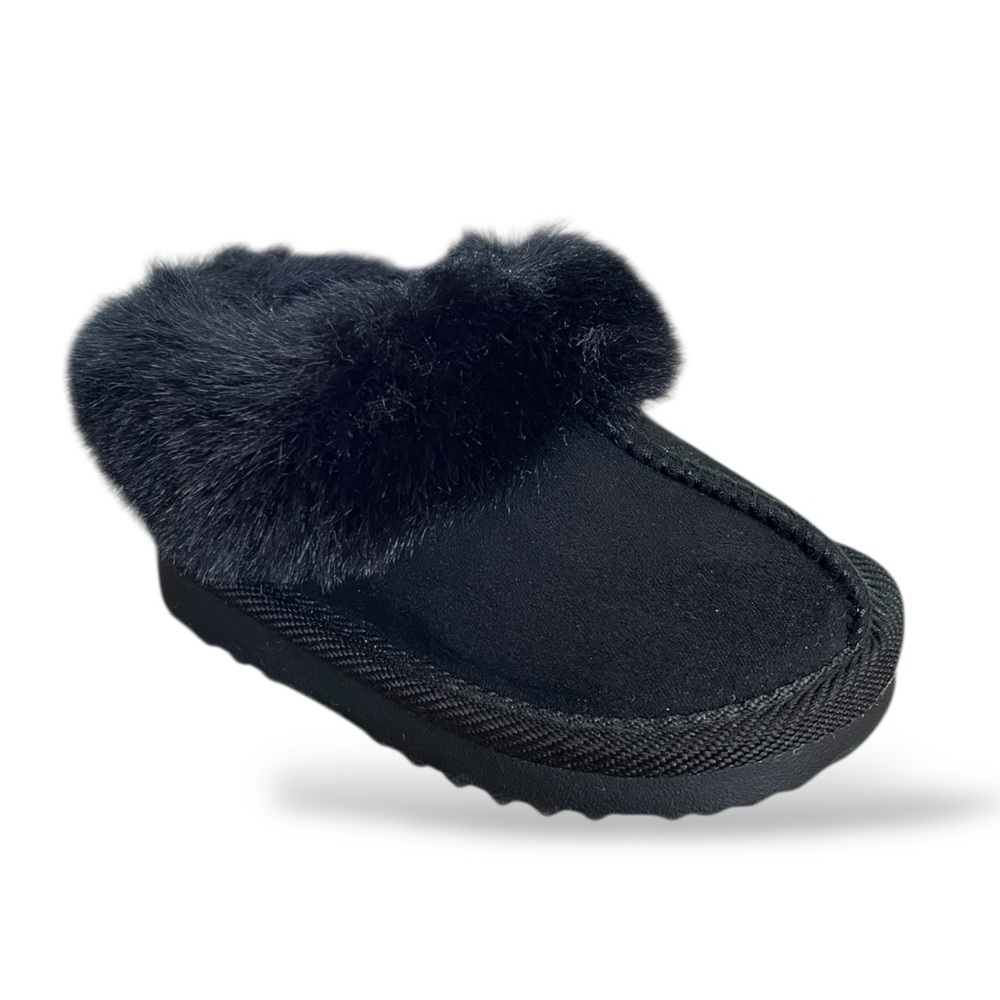 Target Cat & Jack Toddler Piper Faux Fur Cuff Scuff Slippers, 5